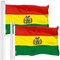 G128 2 Pack: Bolivia Bolivian Flag | 3x5 Ft | Printed 300D Polyester - Indoor/Outdoor, Vibrant Colors, Brass Grommets, Quality Polyester, Much Thicker More Durable Than 100D 75D Polyester